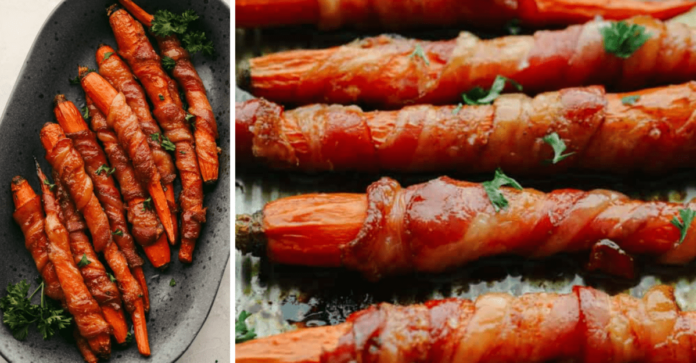 bacon-wrapped-honey-glazed-carrots